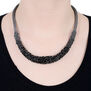 Beaded knit collar necklace by Milena Zu